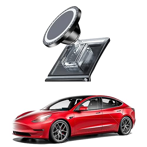 TOPABYTE Air Entlüftung Telefonhalter mit Mag-Safe für Tesla Model 3 2017-2023 Model Y 2020-2024 Magnetische Autotelefonhalterung mit Clip 360 ° Rotation Fit All Phone, Nicht für Model 3 Highland von TOPABYTE
