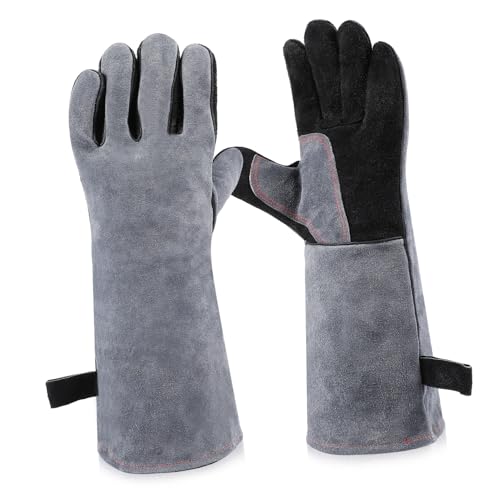 TOPBATHY 1 Paar Schweißerhandschuhe Schutzhandschuhe Für Arbeiter Schweißwerkzeug Arbeit Handschuhe Arbeitshandschuhe Für Herren Handschweißhandschuhe Outdoor-handschuhe Rinderspalthaut von TOPBATHY