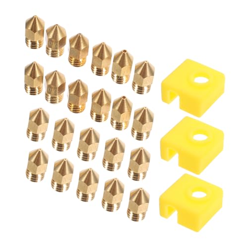 TOPBATHY 1 Satz 3D -Druckdüsen -Kit Hotend-Silikonhüllen Silikondüsenteile Hotend-Socken Messing Yellow TOPBATHY 1 Satz 3D -Druckdüsen -Kit Hotend-Silikonhüllen Silikondüsenteile Hotend-Socken Messing Yellow von TOPBATHY