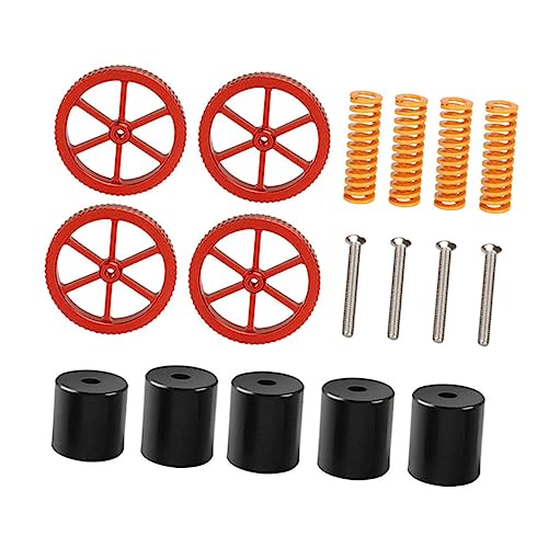 TOPBATHY 1 Satz 3D-Drucker-Kit federn set Leistungsstark bauen Nivellierungsschrauben für 3D-Druckerbett Komponente Nivellierungsmuttern für 3D-Druckerbetten 3D-Druckerteile Metall Yellow von TOPBATHY