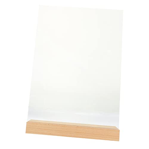 TOPBATHY 1 Satz Acryl-anzeigetafel Durchsichtiger Schilderständer Für Den Tisch Stand Anzeigenhalter Preisschildhalter Werbeträger Werbepapierständer Fotohalter Buche von TOPBATHY