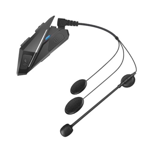 TOPBATHY 1Satz Cordless Helm Kopfhörer Wasserdichtes mit Freisprechfunktion für Motorradfahren Sport und Outdoor Aktivitäten Kompatibel mit Verschiedenen Helmen von TOPBATHY