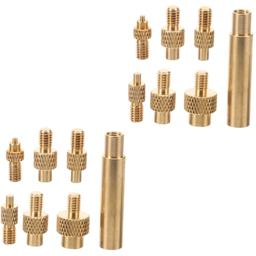 TOPBATHY 2 Sätze Satz Wärmeeinbettungsmutter-lötspitze Einsätze Mit Gewinde Faden Nuss Werkzeug Gewindeeinsatz Aus Messing Lötspitzen Für Den 3d-druck Gewinde Rändelmuttern Golden von TOPBATHY