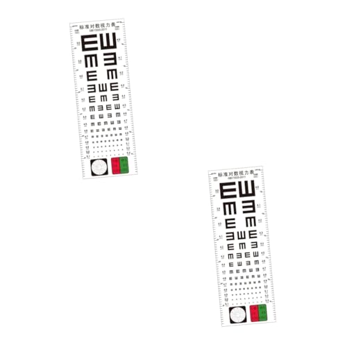TOPBATHY 2 Stück E-förmiges Vision-diagramm Wachstumstabelle Für Sehtafel Für Lesebrillen Willkürlich Augentest Buchstaben Visuelles Testdiagramm Messung Augendiagramm Kind Pvc von TOPBATHY