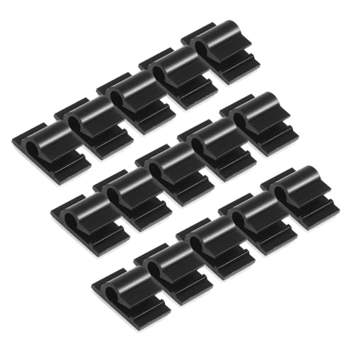 TOPBATHY 200 Stück Linecard klemmen Selbstklebende Kabelklemmen Kabelbefestigung Drahtmanagement-Klemme Kunststoff-Kabelklemme Drahtclips Drahthalterklemme Autokabelklammern Plastik Black von TOPBATHY