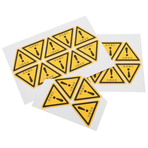 TOPBATHY 24 Stück Sicherheitswarnschild Aufkleber Bauaufkleber Warnzeichen Abziehbilder Vinyl Aufkleber mit Warnschildern Warnschilder für Maschinen selbstklebende PVC-Aufkleber Gelb TOPBATHY 24 Stück Sicherheitswarnschild Aufkleber Bauaufkleber Warnzeichen Abziehbilder Vinyl Aufkleber mit Warnschildern Warnschilder für Maschinen selbstklebende PVC-Aufkleber Gelb von TOPBATHY