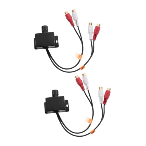 TOPBATHY 2Stücke Rca Audio Für Auto Kompatibel Mit Lautsprechern Und Verstärkern Mit Einstellbarem Lautstärkeregler Und Verbesserter Klangqualität Für Optimales Hörerlebnis von TOPBATHY