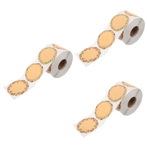 TOPBATHY 3 Rollen Geschenkname Tag Etiketten Taschen Abnehmbare Aufkleber Gruß Umschlagetikett Selbstkleberetikett Verpackung Klebrig Dekoration Kranz Aufkleber Kraftpapier TOPBATHY 3 Rollen Geschenkname Tag Etiketten Taschen Abnehmbare Aufkleber Gruß Umschlagetikett Selbstkleberetikett Verpackung Klebrig Dekoration Kranz Aufkleber Kraftpapier von TOPBATHY