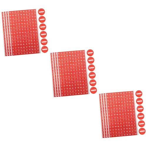TOPBATHY 3 Sätze -tags Stichworte Aufkleber Dauerhaft Klebeetikett Warnscheiben Siegeletikett Klebendes Warnschild Selbstklebende Etiketten Papier Rot 1000 Stück * 3 TOPBATHY 3 Sätze -tags Stichworte Aufkleber Dauerhaft Klebeetikett Warnscheiben Siegeletikett Klebendes Warnschild Selbstklebende Etiketten Papier Rot 1000 Stück * 3 von TOPBATHY