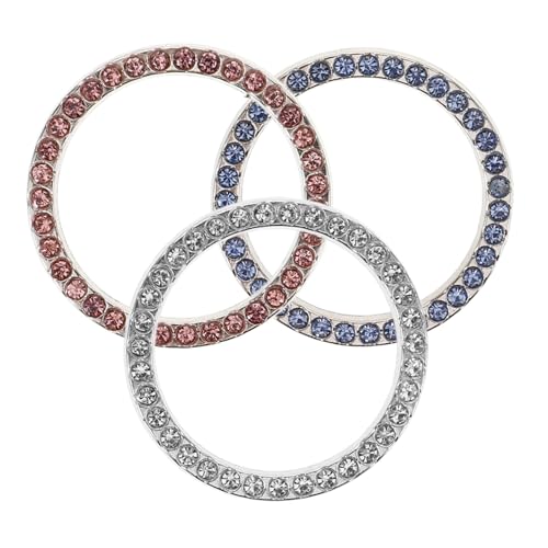 TOPBATHY 3Stücke Teiliges Zündschalter Dekorationsring Für Auto Strass Abdeckung Für Druckstartknopf Kompatibel Mit Verschiedenen Automodellen Einfache Installation Langlebiges Design von TOPBATHY