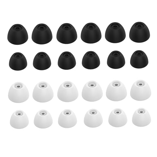 TOPBATHY 4 Sätze Ohrstöpsel Kopfhörerkappen Ersatzohrspitzen Alternative Kappen für Kopfhörer Headset Ersatztipps von Kopfhörer -Knospen Kleine Ohrhörer -Ersatzspitzen Kieselgel Schwarz von TOPBATHY