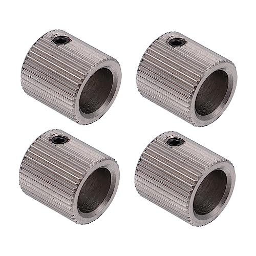 TOPBATHY 4 Stücke 40 3D Druck Feed Rad Stahl Extruder Stick Räder Schlüssel Zähne Getriebe 3D Drucker Rad Teil Drucker Zubehör Zahnrad Silber von TOPBATHY