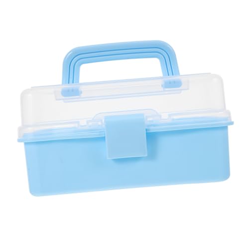 TOPBATHY Aufbewahrungskiste bastelbedarf transportbox Kompakte Werkzeugkiste Werkzeug Organizer Faltbare Box Näh-Organizer für Nähzubehör tragbarer Büro-Organizer Plastik Sky-blue TOPBATHY Aufbewahrungskiste bastelbedarf transportbox Kompakte Werkzeugkiste Werkzeug Organizer Faltbare Box Näh-Organizer für Nähzubehör tragbarer Büro-Organizer Plastik Sky-blue von TOPBATHY