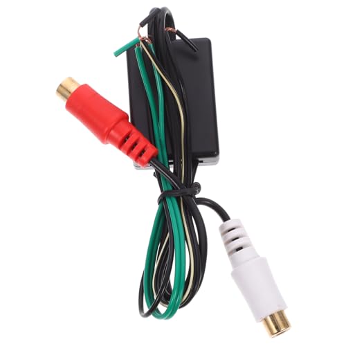 TOPBATHY Hornkabeladapter Draht Subwoofer Auto Auto-Subwoofer hoch Autoradio lautsprecher Ausgangswandler Zubehör für Subwoofer Cinch-Konverter RCA-Ausgangskonverter Abs Schwarz von TOPBATHY