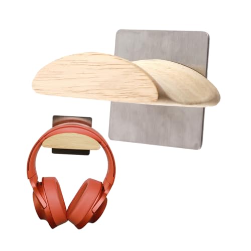 TOPBATHY Kopfhörerständer Kopfhörer zur Wandmontage wandmontierter kopfhörerhalter wandständer für kopfhörer Aufhänger für Headset-Ständer Headset-Halter Headset-Aufbewahrungsregal Bambus von TOPBATHY