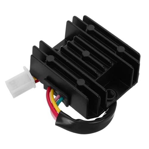 TOPBATHY Motorradzubehör Regler Ersatz Spannungsgleichrichter Motorrad Spannungsstabilisator Spannungsstabilisator-Kit Motorrad Gleichrichter Kunststoff Black von TOPBATHY