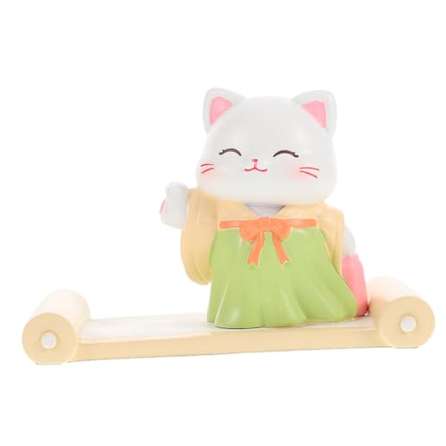 TOPBATHY Niedlicher Katzen Handyständer aus Resin Desktop Ornament für Smartphone Chinesische Reichtumsstatue Element für Büro Wohnzimmer und Nachttisch Bringt TOPBATHY Niedlicher Katzen Handyständer aus Resin Desktop Ornament für Smartphone Chinesische Reichtumsstatue Element für Büro Wohnzimmer und Nachttisch Bringt von TOPBATHY