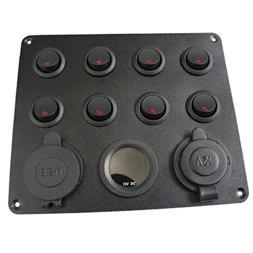 TOPBATHY Tasten Schaltpanel mit USB Ladeanschlüssen Digitaler Spannungsanzeige für Fahrzeuge Boote Wohnmobile Langlebiges Design Einfache Installation TOPBATHY Tasten Schaltpanel mit USB Ladeanschlüssen Digitaler Spannungsanzeige für Fahrzeuge Boote Wohnmobile Langlebiges Design Einfache Installation von TOPBATHY