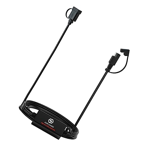 TOPBATHY USB Ladegerät mit SAE Adapter Schnelles Laden für Smartphones und Geräte Sicherung Einfache Montage für Motorräder Boote und Mehr von TOPBATHY