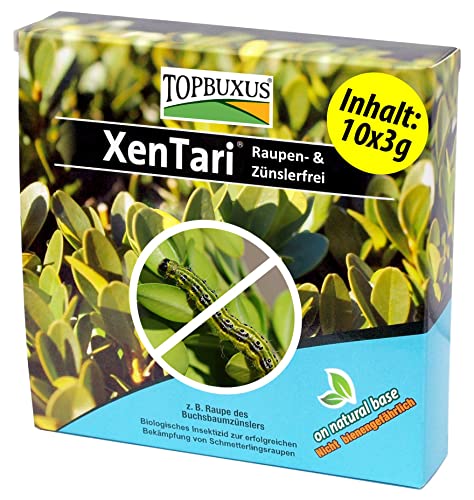 TOPBUXUS XenTari - Gegen den Buchsbaumzünsler - Professionelle Dosierung 30g - Biologisch - Sicher für Bienen und Vögel. von TOPBUXUS