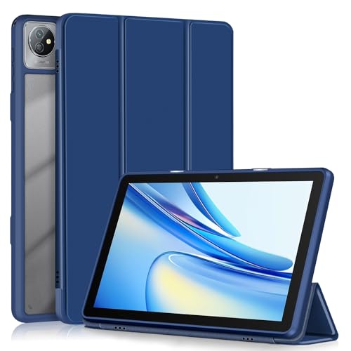 TOPCASE Hülle für Blackview Tab 70/Tab 8/Oscal Pad 70/60 Tablet 10.1 Zoll,Ultra Leder Ständer Schutzhülle mit Auto Schlaf/Wach Funktion Cover für Blackview Tab 70 WiFi 10.1",Dunkelblau von TOPCASE