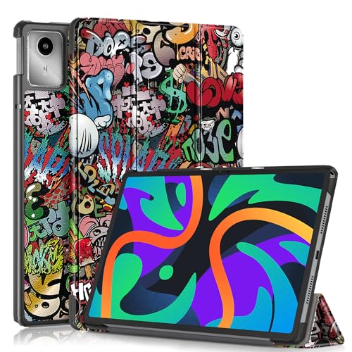 TOPCASE Hülle für Lenovo Tab M11 (TB330) 11 Zoll 2024,Ultra Leder Ständer Schutzhülle mit Auto Schlaf/Wach Funktion Cover für Lenovo Tab M11 (TB330/TB331) 11",Graffiti von TOPCASE