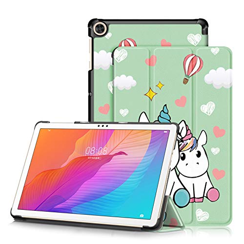 TOPCASE Hülle für Tablet Huawei MatePad T10 9.7 Zoll 2020 /MatePad T10S 10.1 2020 /Honor Pad X8 Lite 10.1 Zoll 2022 Schlank Hülle Schutzhülle mit Standfunktion,GEinhorn von TOPCASE