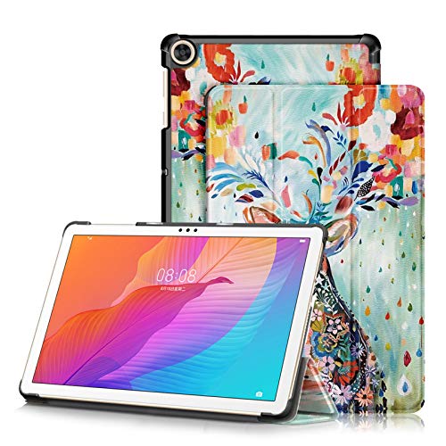 TOPCASE Hülle für Tablet Huawei MatePad T10 9.7 Zoll 2020 /MatePad T10S 10.1 2020 /Honor Pad X8 Lite 10.1 Zoll 2022 Schlank Hülle Schutzhülle mit Standfunktion,Hirsch von TOPCASE