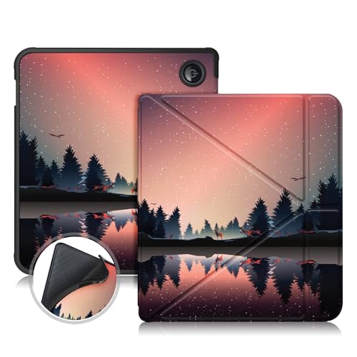 TOPCASE TPU Hülle für Tolino Vision Color 2024/Kobo Libra Color 2024/Kobo Libra 2 2021/Tolino Vision 6 2021 mit Standfunktion und mit Auto Schlaf/Wach,Dämmerung von TOPCASE