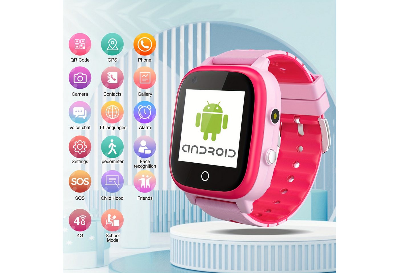 TOPCHANCES für Kinder Bestes Spaß und Interaktiv Smartwatch, Mit Videoanrufen, GPS-Positionierung, Anti-Verlust-Funktion, SOS-Alarm TOPCHANCES für Kinder Bestes Spaß und Interaktiv Smartwatch, Mit Videoanrufen, GPS-Positionierung, Anti-Verlust-Funktion, SOS-Alarm von TOPCHANCES