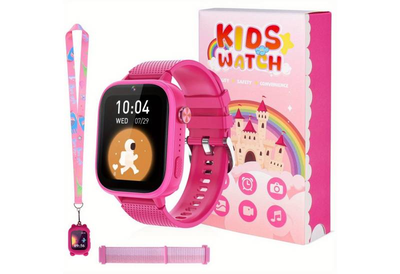 TOPCHANCES für Kinder mit 4G Unbegrenzte Telefonbücher, Smartwatch, mit 47 aufregende Spiele, Zwei-Wege-Anruf-Funktion keine Notwendigkeit von TOPCHANCES
