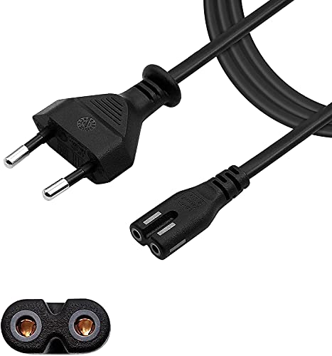 TOP CHARGEUR * Ladekabel Netzkabel, Kabel 1,5 m, 150 cm, Bipolar Figur 8 C7, Schwarz für Apple TV, Samsung, Soundbar, Drucker, Marshall-Lautsprecher TOP CHARGEUR * Ladekabel Netzkabel, Kabel 1,5 m, 150 cm, Bipolar Figur 8 C7, Schwarz für Apple TV, Samsung, Soundbar, Drucker, Marshall-Lautsprecher von TOPCHARGEUR