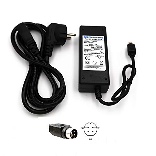 Top Ladegerät ® Netzadapter Ladegerät 12 V 5 V 2 A 4 Kiefer für Festplatte Toshiba px1266e-1g25 inklusive Kabel Sektor von TOPCHARGEUR