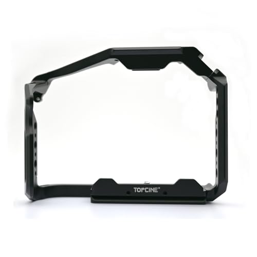 Topcine GH7-Käfig Kompatibel mit Panasonic Lumix GH6 GH7 Aluminium-Kamerakäfig mit Mehreren 1/4" 3/8"-Löchern und Blitzschuhhalterung zum Anbringen von Zubehör von TOPCINE