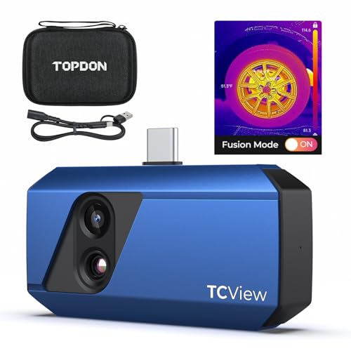 TOPDON TC001 Plus Wärmebildkamera für Android, 256 x 192 IR hohe Auflösung mit visueller Kamera, Temperaturbereich -20 bis 550 °C, 25 Hz, Dual-Objektiv-Thermobildkamera für Smartphones, Tablet und PC TOPDON TC001 Plus Wärmebildkamera für Android, 256 x 192 IR hohe Auflösung mit visueller Kamera, Temperaturbereich -20 bis 550 °C, 25 Hz, Dual-Objektiv-Thermobildkamera für Smartphones, Tablet und PC von TOPDON