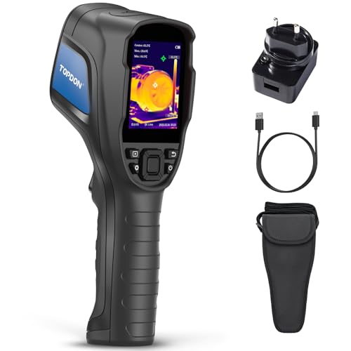 TOPDON Wärmebildkamera TC004 Lite, 240x180 IR-Auflösung, 15 Stunden Laufzeit/–20℃ bis +550℃ Messbereich/1X/2X/4X Bildzoom, Infrarot Kamera Thermal Camera für HVAC, Gebäude&Elektronische Inspektion von TOPDON