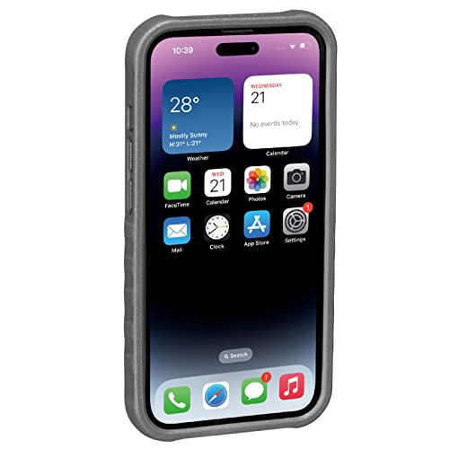 TOPEAK Handyhülle RideCase, Kompatibel mit Apple iPhone 14 Pro, Schwarz Grau, ohne Halterung, 15800646 von TOPEAK