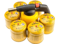 TOPEX Lötlampe dujinė für Kartuschen + 6 Gaskartuschen su Ventil TOPEX Lötlampe dujinė für Kartuschen + 6 Gaskartuschen su Ventil von TOPEX