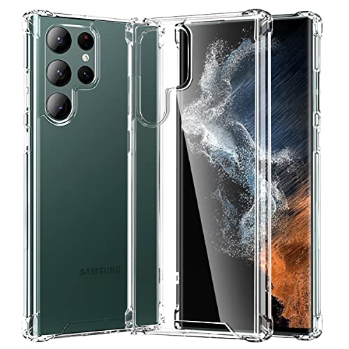 Hülle Kompatibel mit Samsung Galaxy S22 Ultra,Stoßfeste Silikon TPU Handyhülle Anti-Kratzt Transparent Rückseite Durchsichtig Airbag Schutzhülle,Crystal Clear Hülle Kompatibel mit Samsung Galaxy S22 Ultra,Stoßfeste Silikon TPU Handyhülle Anti-Kratzt Transparent Rückseite Durchsichtig Airbag Schutzhülle,Crystal Clear von TOPF&B