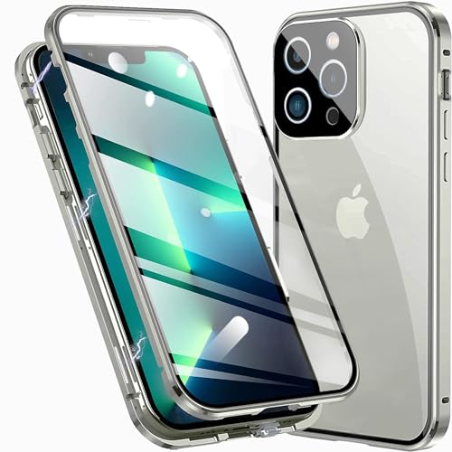 TOPF&B Handyhülle für iPhone 15 Pro Max 360 Grad Hülle,Magnetische Hülle mit Vorne hinten Gehärtetes Glas Transparent und Kameraschutz,iPhone 15 Pro Max Hülle Magnetisch Metall Bumper Case,Natur TOPF&B Handyhülle für iPhone 15 Pro Max 360 Grad Hülle,Magnetische Hülle mit Vorne hinten Gehärtetes Glas Transparent und Kameraschutz,iPhone 15 Pro Max Hülle Magnetisch Metall Bumper Case,Natur von TOPF&B