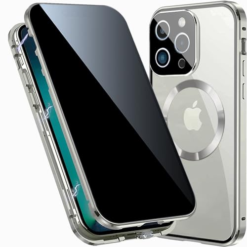 TOPF&B Magnetisch Hülle für iPhone 15 Pro Max,Kompatibel MagSafe,Panzerglas Sichtschutz,Magnetische Metall Bumper,Kameraschutz,Handyhülle 360 Grad für iPhone 15 Pro Max,Natur TOPF&B Magnetisch Hülle für iPhone 15 Pro Max,Kompatibel MagSafe,Panzerglas Sichtschutz,Magnetische Metall Bumper,Kameraschutz,Handyhülle 360 Grad für iPhone 15 Pro Max,Natur von TOPF&B