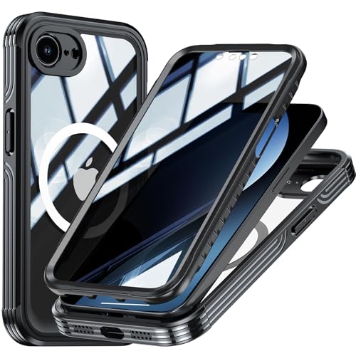 TOPF&B Privatsphäre-Schutzhülle für iPhone 16e, magnetische Abdeckung, kompatibel mit MagSafe, integrierter Sichtschutz und Kameralinsenschutz, 360-Grad-Ganzkörper-Hülle für iPhone 16e, Schwarz TOPF&B Privatsphäre-Schutzhülle für iPhone 16e, magnetische Abdeckung, kompatibel mit MagSafe, integrierter Sichtschutz und Kameralinsenschutz, 360-Grad-Ganzkörper-Hülle für iPhone 16e, Schwarz von TOPF&B