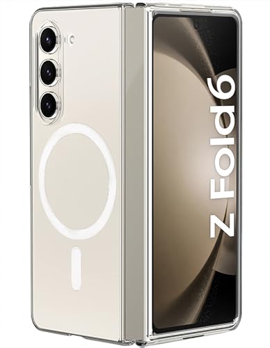 TOPF&B Schutzhülle für Samsung Galaxy Z Fold 6, kompatibel mit MagSafe, kratzfestes Polycarbonat, integrierter Magnetverschluss, vergilbungsfreies Silikon, Samsung Z Fold 6 Magsafe, transparent TOPF&B Schutzhülle für Samsung Galaxy Z Fold 6, kompatibel mit MagSafe, kratzfestes Polycarbonat, integrierter Magnetverschluss, vergilbungsfreies Silikon, Samsung Z Fold 6 Magsafe, transparent von TOPF&B