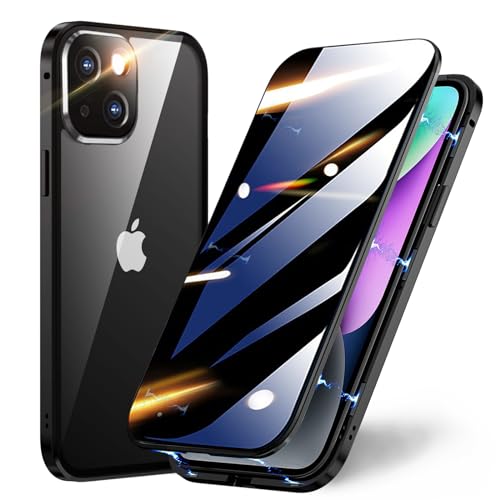 TOPF&B Schutzhülle für iPhone 15 Plus, magnetische Abdeckung, integrierter Sichtschutz und Kameraschutz, 360-Grad-Vollabdeckung, Metall-Stoßfängerhülle für iPhone 15 Plus, Schwarz TOPF&B Schutzhülle für iPhone 15 Plus, magnetische Abdeckung, integrierter Sichtschutz und Kameraschutz, 360-Grad-Vollabdeckung, Metall-Stoßfängerhülle für iPhone 15 Plus, Schwarz von TOPF&B