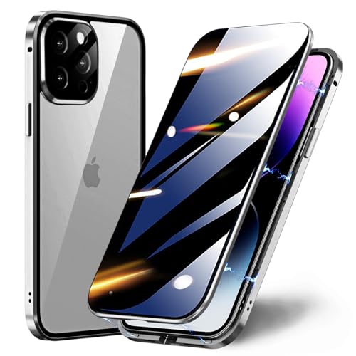 TOPF&B Schutzhülle für iPhone 15 Pro, magnetische Abdeckung, integrierter Sichtschutz und Kameraschutz, 360-Grad-Vollabdeckung, Metall-Stoßfängerhülle für iPhone 15 Pro, Natur TOPF&B Schutzhülle für iPhone 15 Pro, magnetische Abdeckung, integrierter Sichtschutz und Kameraschutz, 360-Grad-Vollabdeckung, Metall-Stoßfängerhülle für iPhone 15 Pro, Natur von TOPF&B