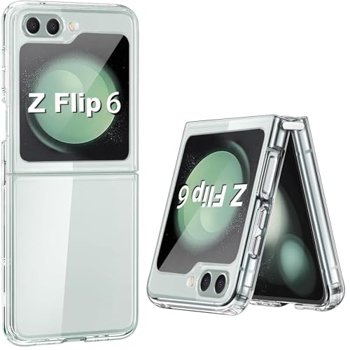 TOPF&B Transparente Schutzhülle für Samsung Z Flip 6, transparente Hülle, Silikon-Stoßdämpfer, Metallkette, Anti-Gelb, schmale Passform, kratzfest, stoßfest, Samsung Galaxy Z Flip 6 TOPF&B Transparente Schutzhülle für Samsung Z Flip 6, transparente Hülle, Silikon-Stoßdämpfer, Metallkette, Anti-Gelb, schmale Passform, kratzfest, stoßfest, Samsung Galaxy Z Flip 6 von TOPF&B