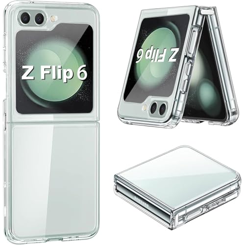 TOPF&B für Samsung Galaxy Z Flip 6 Hülle,Handyhülle Galaxy Z Flip 6 Transparent mit Schutz Gegen Ablösung,Klar Harte PC Stoßfest Kratzfest Schutzhülle,Crystal Clear TOPF&B für Samsung Galaxy Z Flip 6 Hülle,Handyhülle Galaxy Z Flip 6 Transparent mit Schutz Gegen Ablösung,Klar Harte PC Stoßfest Kratzfest Schutzhülle,Crystal Clear von TOPF&B
