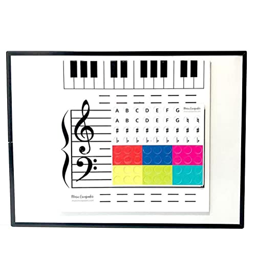 1 Stücke Tastatur Praxis Trockenen Löschen Bord Musik Klassenzimmer Notizen Lesen Lehrer Unterricht Magnetische Trockenen Löschen Bord Grand Mitarbeiter (#1) von TOPINCN