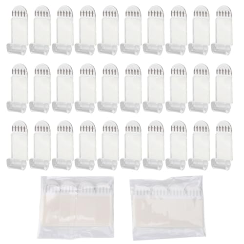30 Set Record Storage Rack Wall Mount, Einstellbare Hooks CD Shelf Clear Acrylalbum Holding Zum Anzeigen von CD Hör (Transparent) von TOPINCN