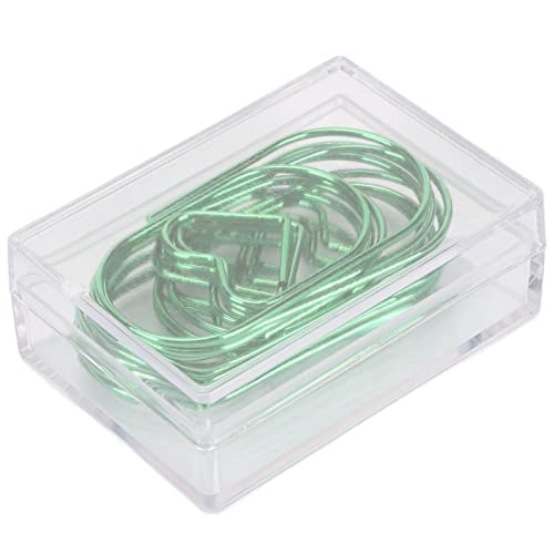 40pcs Niedliche Papierklammern, Kleine Papierclips Eisenclips für die Organisation von Dokumenten, Multi funktionale Lesezeichenmarkierungsclips (GREEN) von TOPINCN